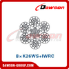 スチールワイヤロープ構造(8×K26WS+IWRC)(8×K36WS+IWRC)、建設機械用ワイヤロープ 