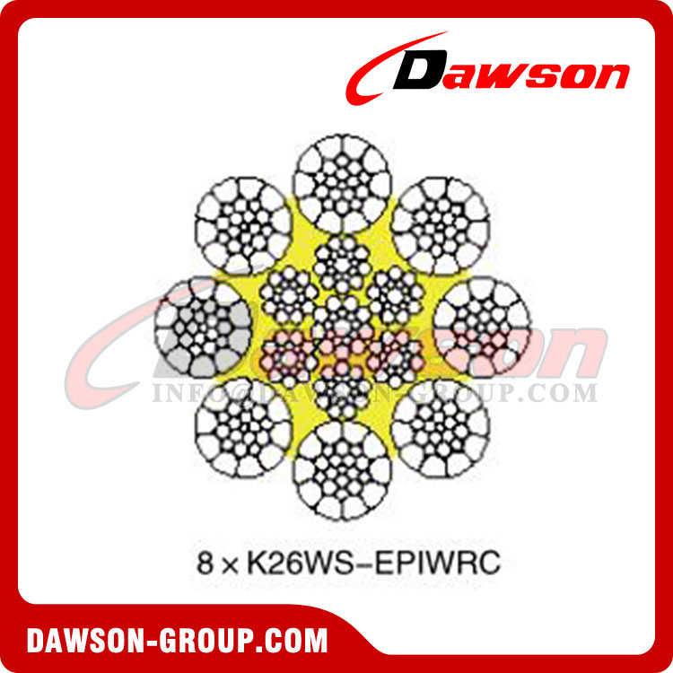 حبل سلك فولاذي (8×K26WS-EPIWRC)(8×K26WS-IWRC)(8×K31WS-EPIWRC)(8×K31WS-IWRC)، حبل سلكي لعلوم المحيطات