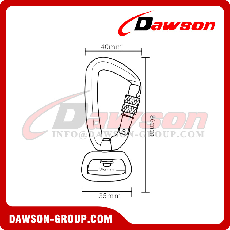 DSJ-A1303TN + D جودة عالية لحلقة تسلق دوارة من الألومنيوم، حلقة تسلق دوارة لمقود الكلب 