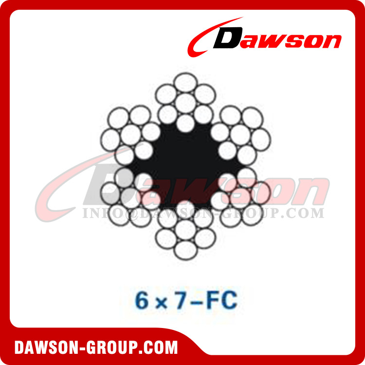 حبل أسلاك الفولاذ (6×7-FC)، حبل أسلاك حقول النفط، حبل أسلاك الفولاذ لحقول النفط