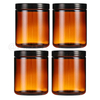 Amber Glass Jar with Lids