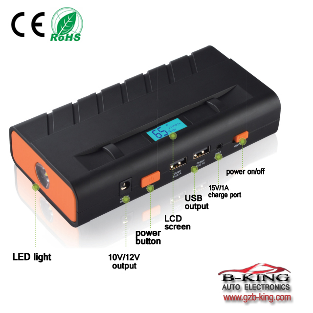 JS-D15 13800mah 12V car jump starter