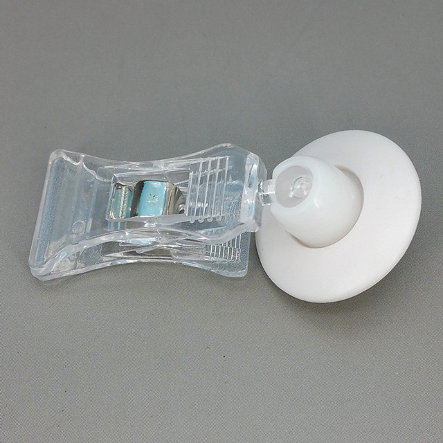C035 POP Plastic Round Base Dia.28mm Price Tag Sign Card Holder Paper Display Hanging Clips Stand In White For Retail Store Promotion Good Quality