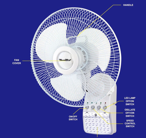 12 inches rechargeable fan