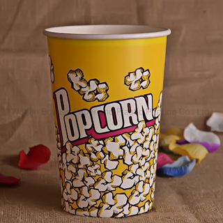 64 OZ Customized Printed Disposable Popcorn Bucket 