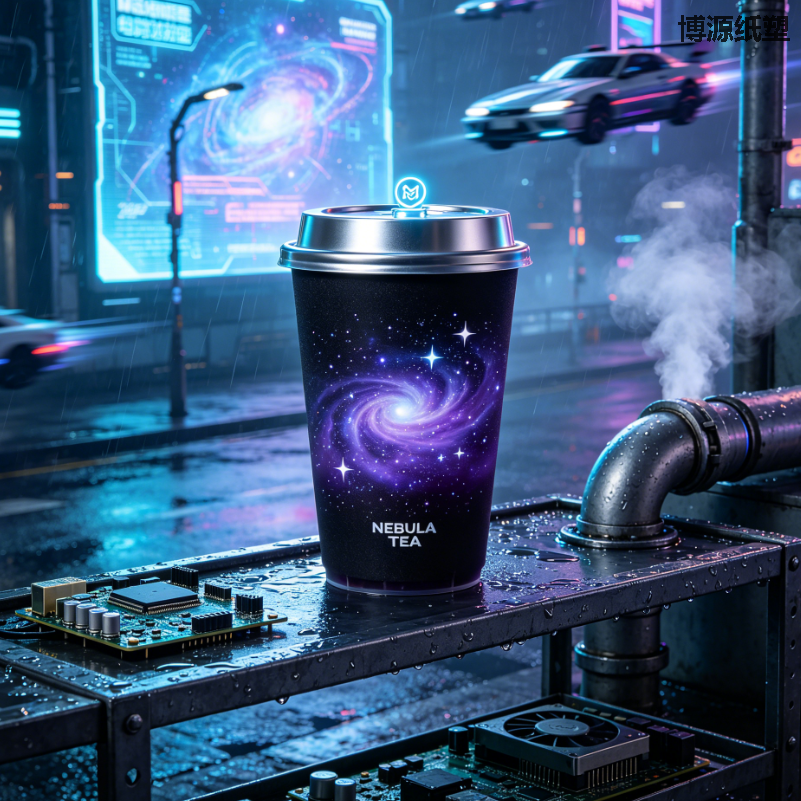 High-quality In-mold Label Beverage Cups, Food Safe Plastic Cups with Rigid Structure, Custom Printed Designs for Milk Tea & Cold Drinks