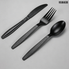 Premium Food-Grade Disposable Plastic Cutlery Set, Sturdy & Break-Resistant Knives Forks Spoons with Custom Logo Printing Available