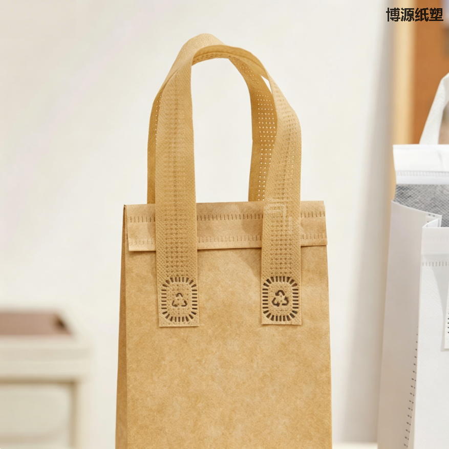 Self-sealing Thermal Bag for Milk Tea & Coffee Takeaway Custom Logo Non-woven Drink Insulated Packaging Bag