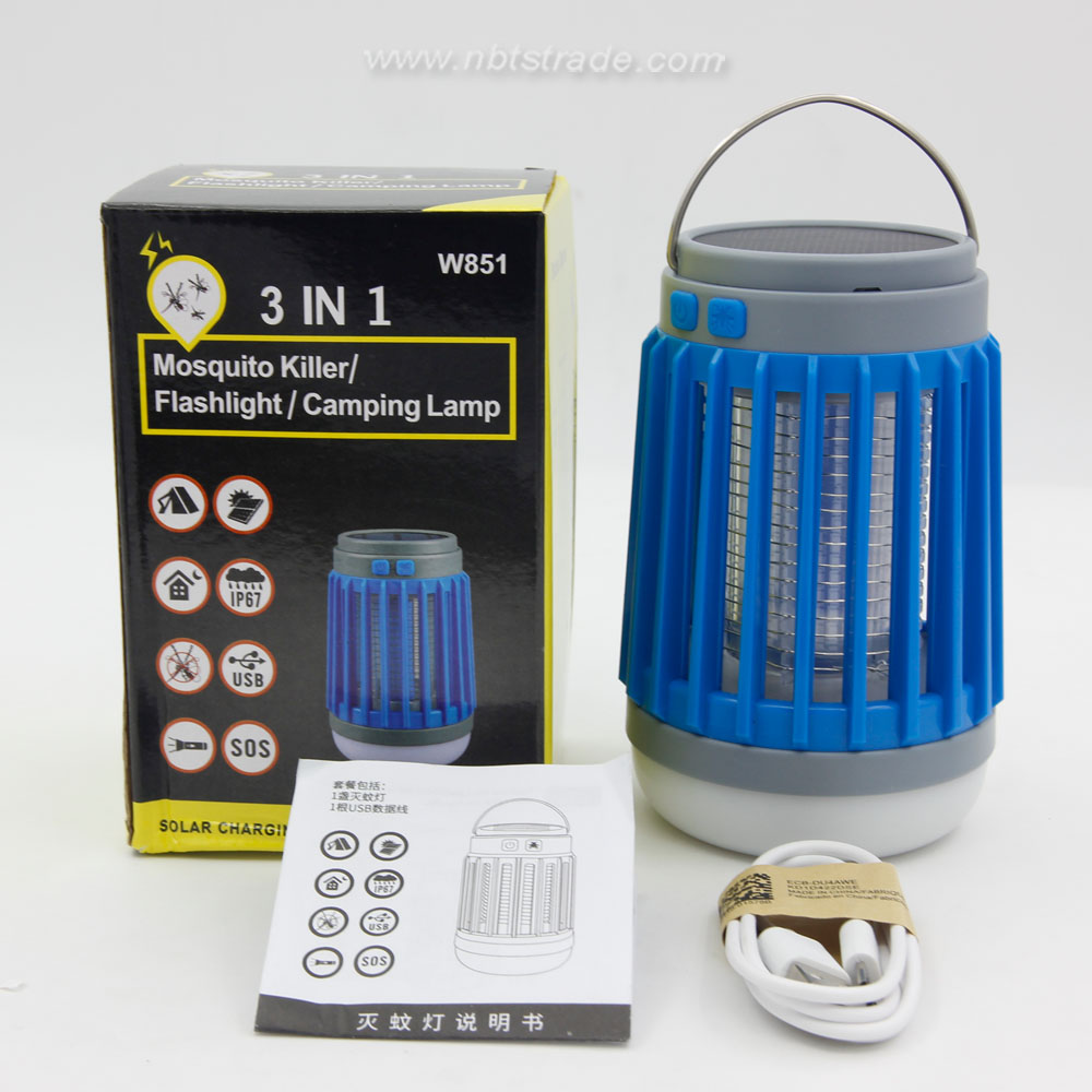 Portable Bug Zapper Outdoor Camping Lantern LED Flashlight 