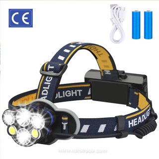 8 Lighting Mode Camping Headlight with 6 LED Bulbs