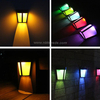 Color Changing Solar LED Wall Lamp Fence Lights 
