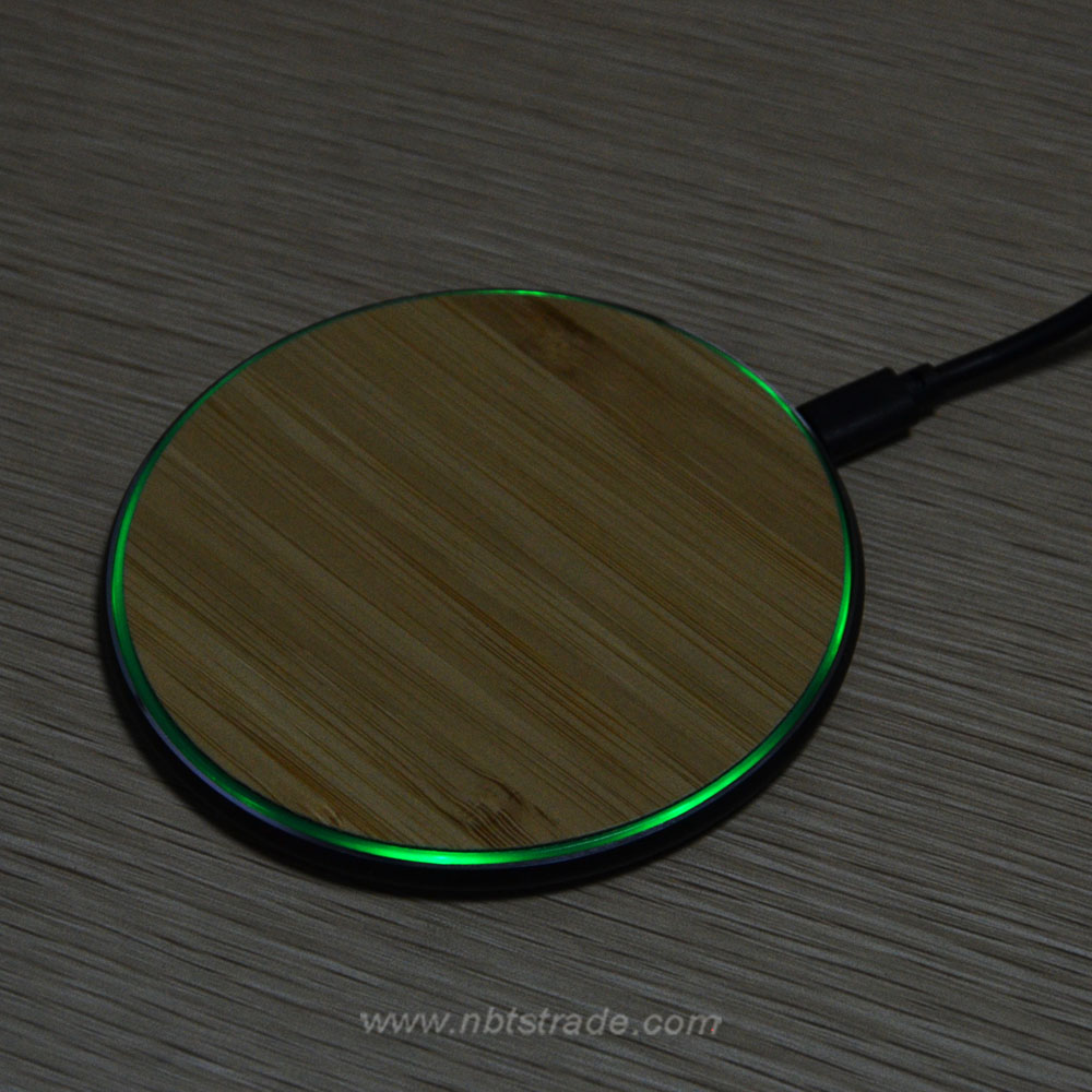 Bamboo/Wooden Eco Fast Qi Wireless Charger