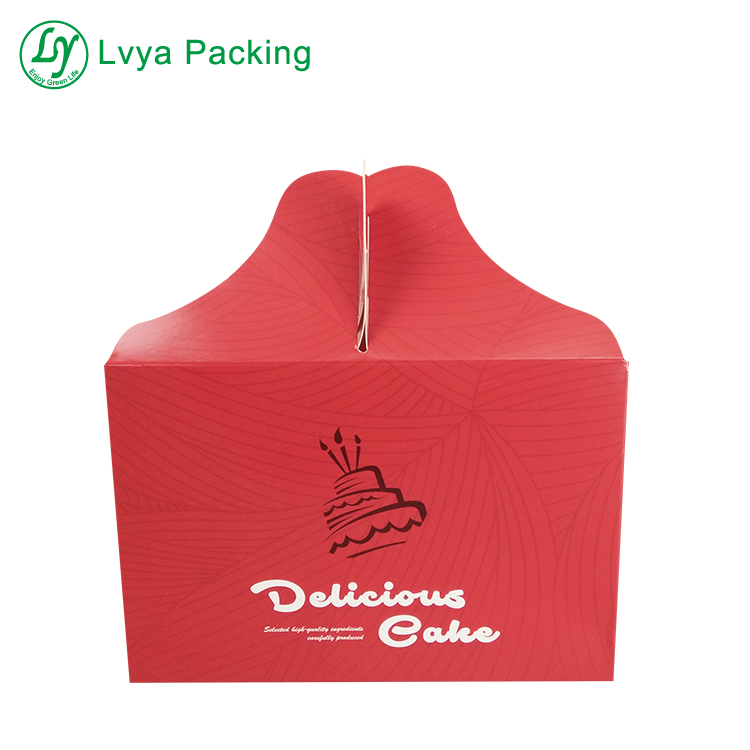 Customized Fancy Sample Design Cardboard Paper Shopping Cake Gift Packaging Box For Taking Away Food