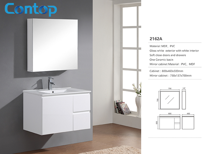 Quality bathroom vanity MDF wood modern bathroom cabinet 2162A