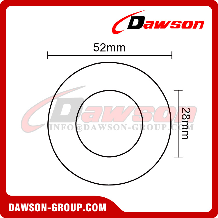 DSJ-A3011-8 Junta tórica de aluminio, Junta tórica de aluminio de 25 kn y 46 mm 