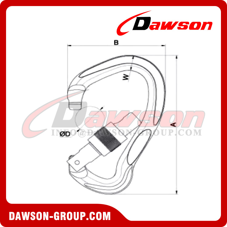 DSJ-A7109N Алюминиевый материал для изготовленного на заказ карабина круглой формы, алюминиевый карабин круглой формы