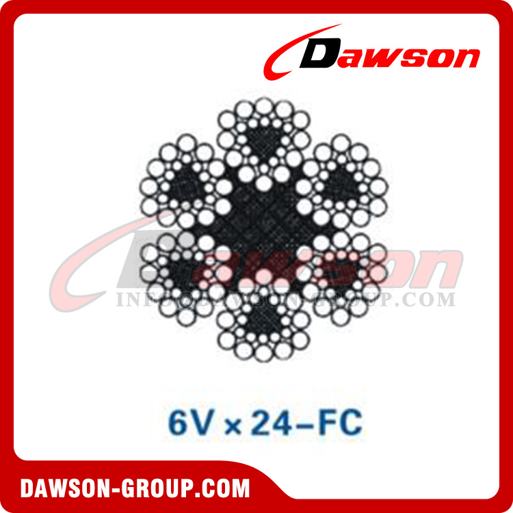حبل أسلاك الفولاذ (6V×21-FC)(6V×24-FC)(6V×30-FC)(6V×34-FC)، حبل الأسلاك للفحم والتعدين