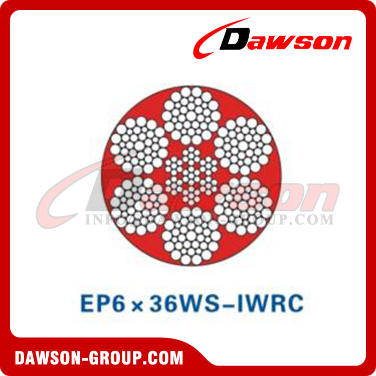 スチールワイヤロープ(6×36WS-IWRC)(EP6×36WS-IWRC)、石炭・鉱山用ワイヤロープ