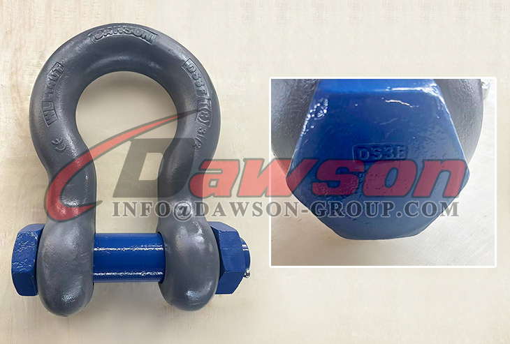 DAWSON BRAND Grau T8 DG2130A DG2140 Manilha de arco de liga de a&ccedil;o forjado com pino de seguran&ccedil;a, manilha de &acirc;ncora tipo parafuso classe G8 - Dawson Group Ltd.
