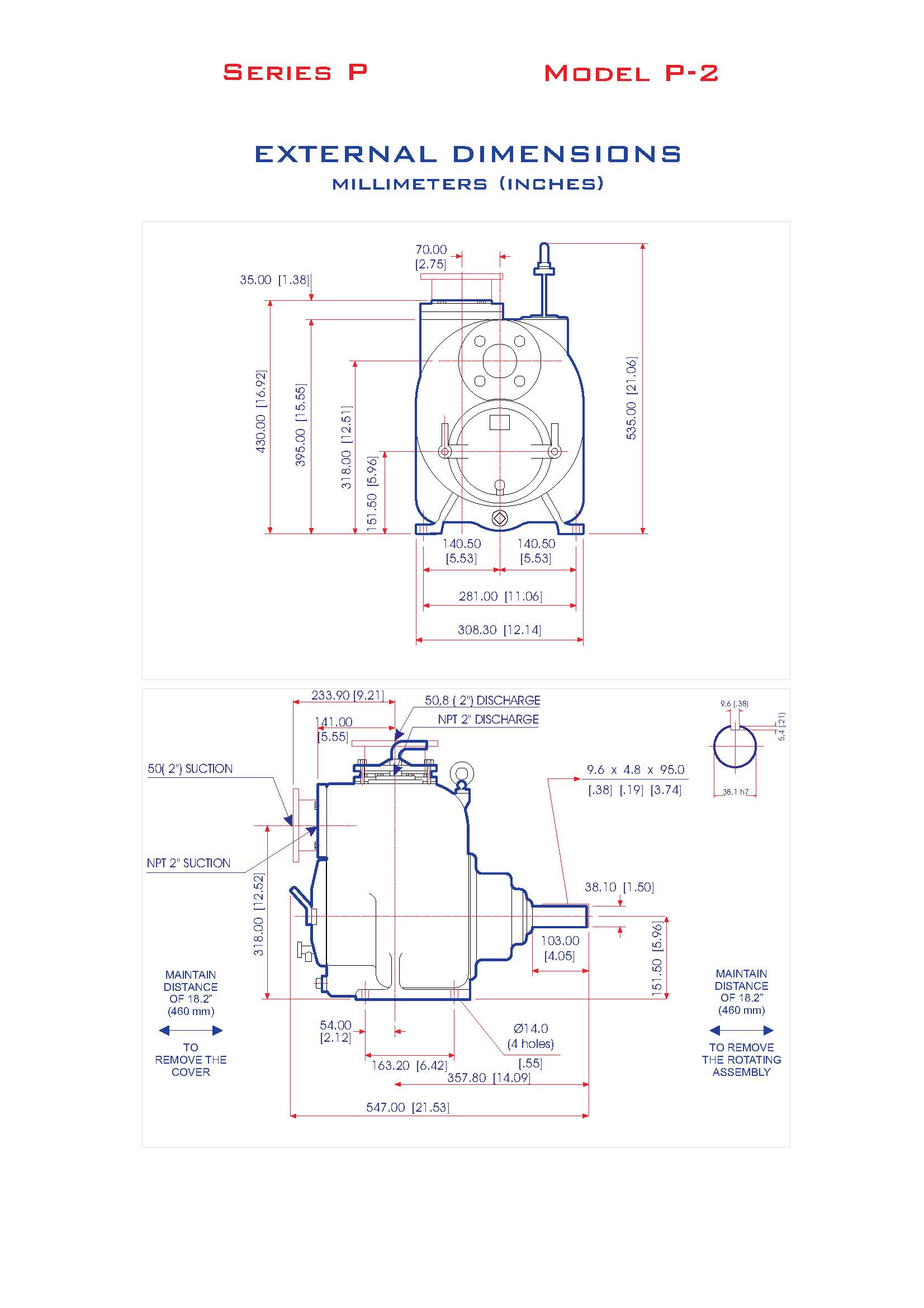 P-2 Dimensions