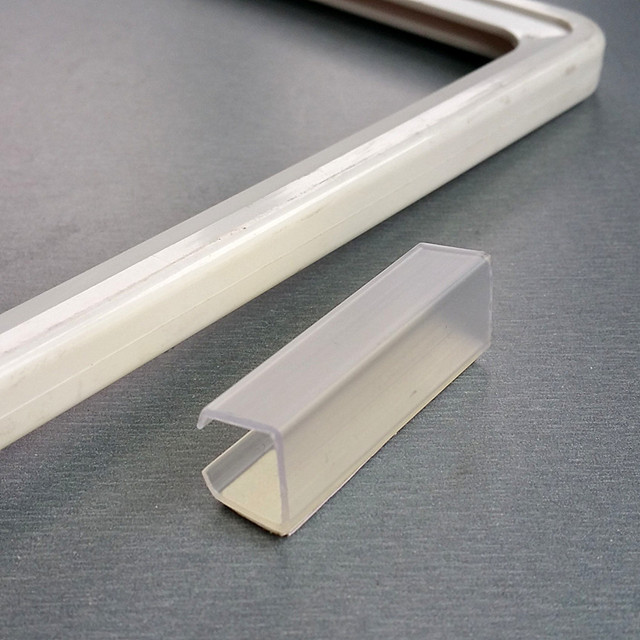 F025 Plastic Poster Sign Tag Display PVC Holder Clip By Good Adhesive Tape On Side To Match Supermarket A4 A5 A6 Frames