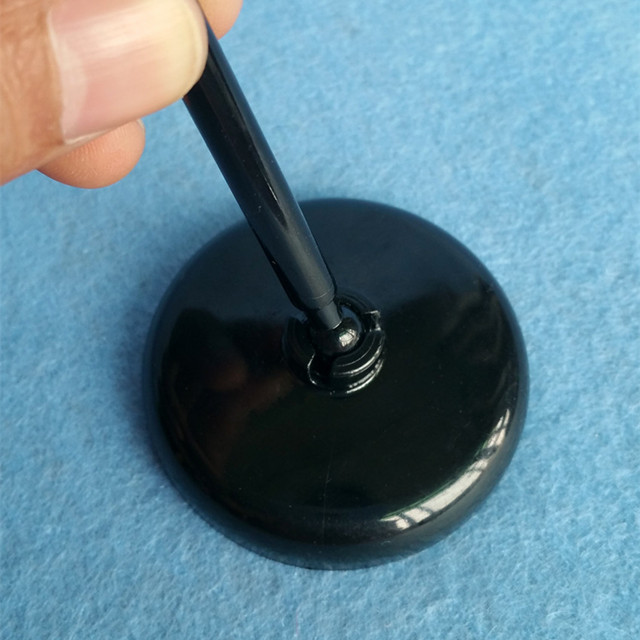 C019 POP Plastic Clear Round Base Dia.48mm Price Tag Sign Card Holder Paper Display Clips Holders Stand H96mmFor Retail Store Promotion Good Quality