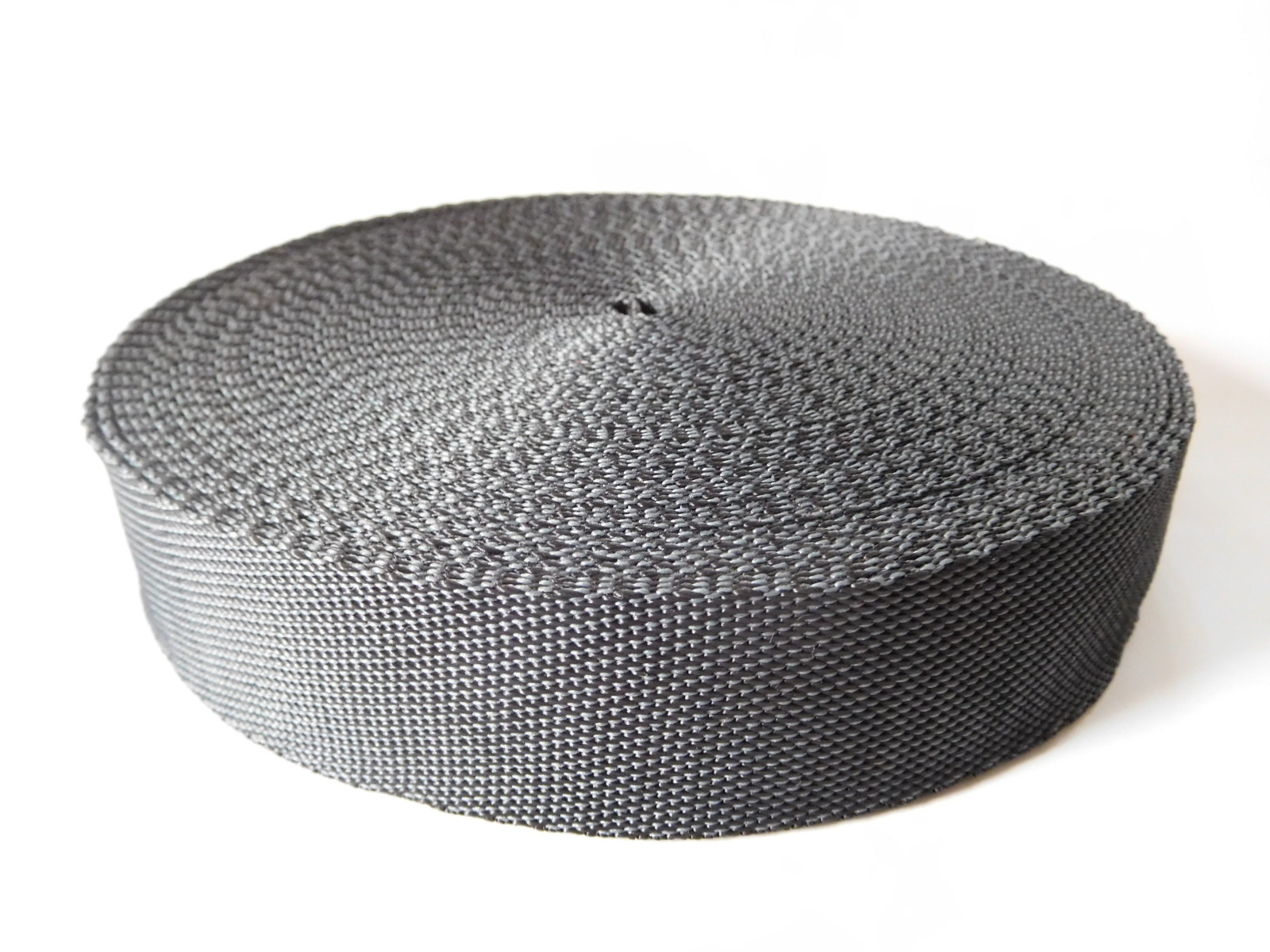 38mm black and grey polyester webbing for garment accessories