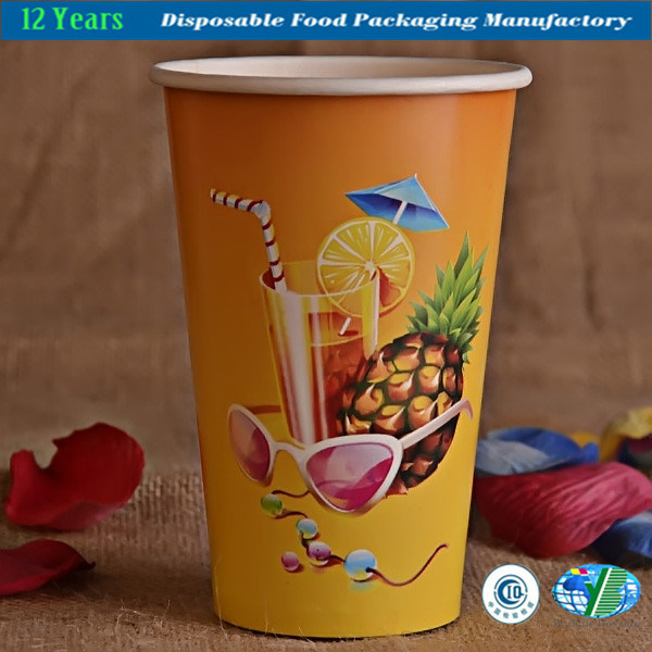 Disposable Cold Paper Cup with Double PE Coating