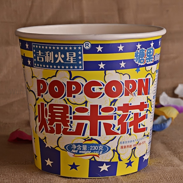 64 OZ Customized Printed Disposable Popcorn Bucket 