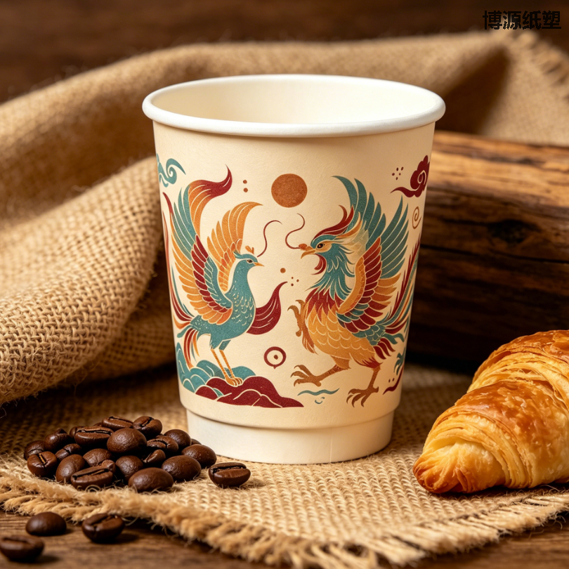 Factory Wholesale Double Wall Disposable Biodegradable Paper Cups for Hot Drinks