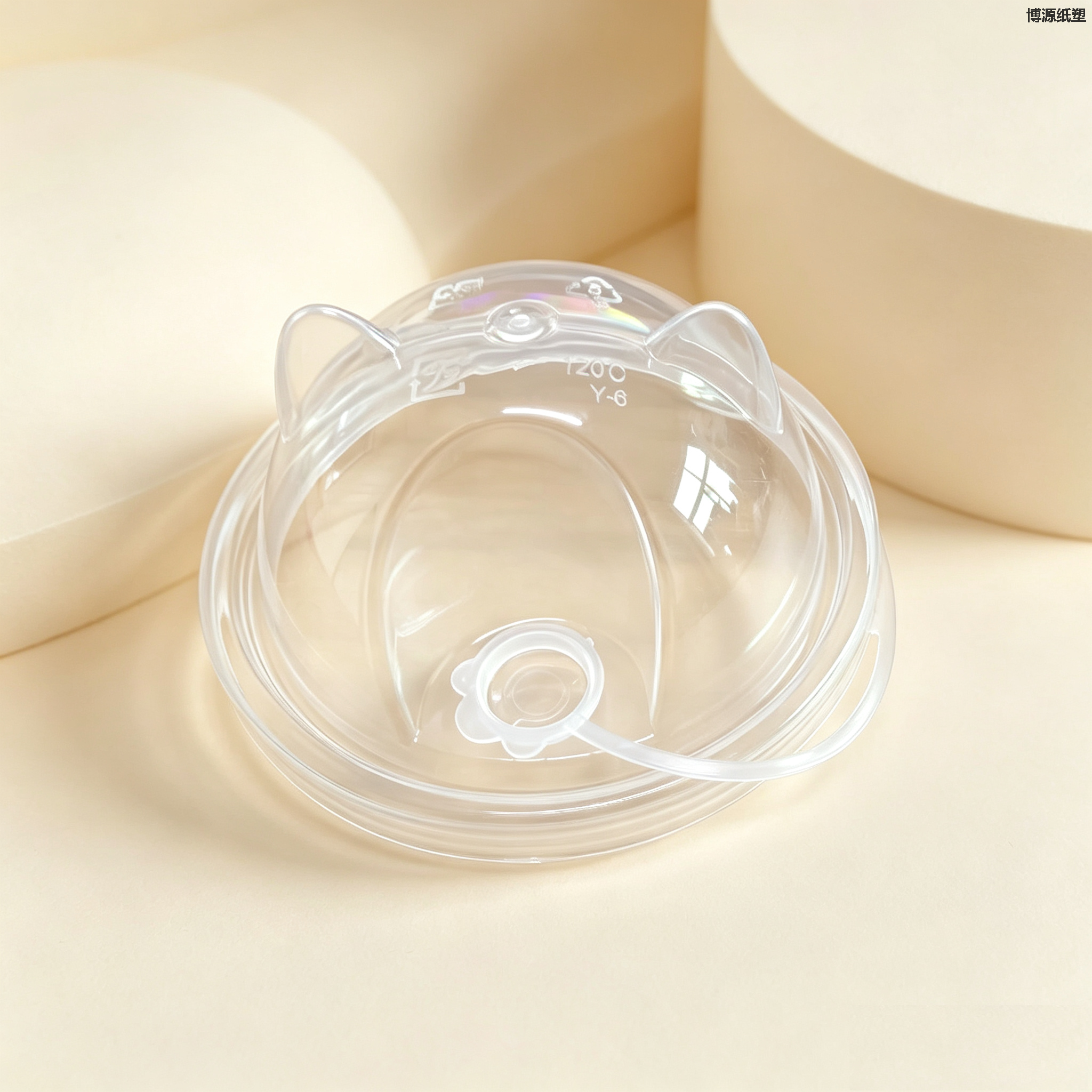 Flip Top Spill Proof PP Cup Lids, Eco Recyclable, Fully Customizable for Milk Tea