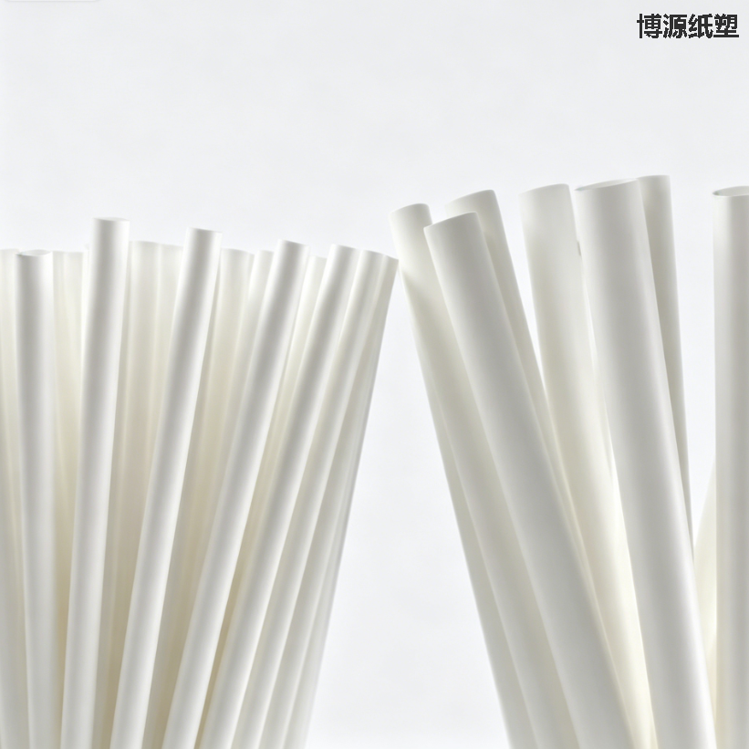 Eco Friendly Compostable Disposable Drink Straws, Paper / PLA / Plastic Straight & Spoon Straw Customized