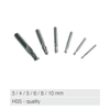 2 flute HSS end mill set, 6 pcs.