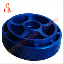 Blue anodized metal parts and prototyping