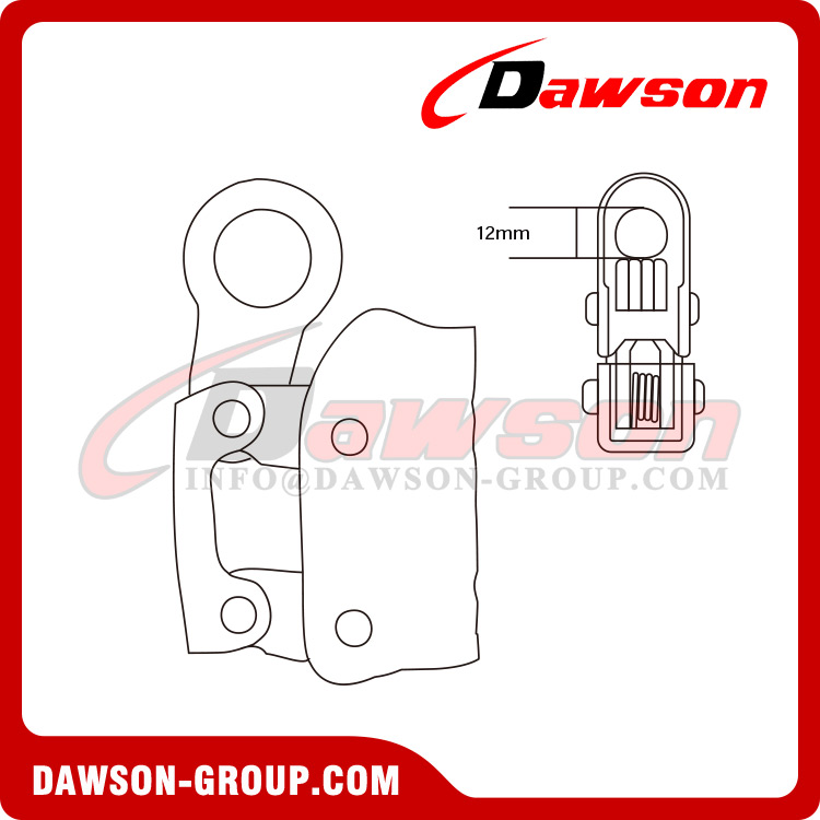 DSJ-7031 أداة إمساك الحبل ذات العين، 15kn أداة إمساك الحبل المضادة للسقوط