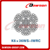 حبل أسلاك الفولاذ (K6×31WS-IWRC)(K6×36WS-IWRC)، حبل أسلاك حقول النفط، حبل أسلاك الفولاذ لحقول النفط 