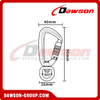 DSJ-A1303TN+C جودة عالية لحلقة تسلق الألومنيوم، حلقة تسلق بقفل لولبي على شكل D