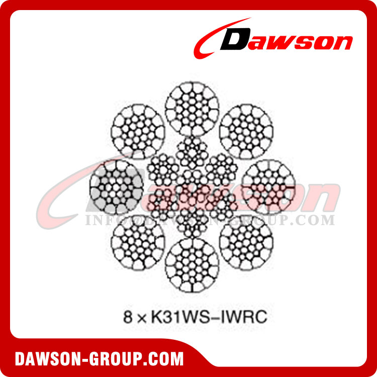 Cable de acero (8×K26WS-EPIWRC)(8×K26WS-IWRC)(8×K31WS-EPIWRC)(8×K31WS-IWRC), cable de acero para oceanografía