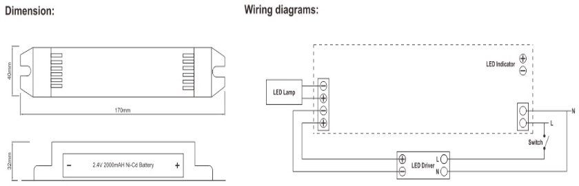 Battery: NI-CD 2.4V 2.0AH Battery: NI-CD 2.4V 2.0AH
