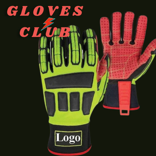 Heavy Duty Work Gloves , Oil Resistance Safety Work Gloves 