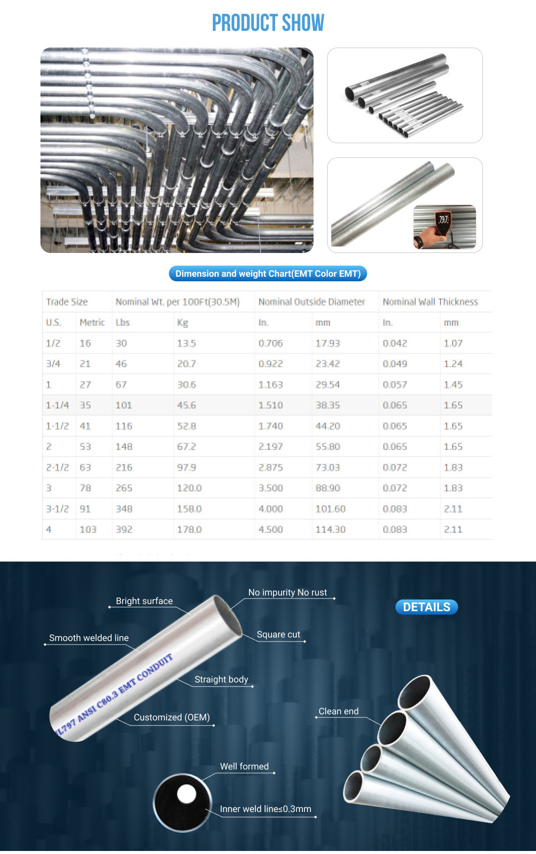 PVC Liquid Tight Flexible Conduit Pipe Es6101c-Es6110c