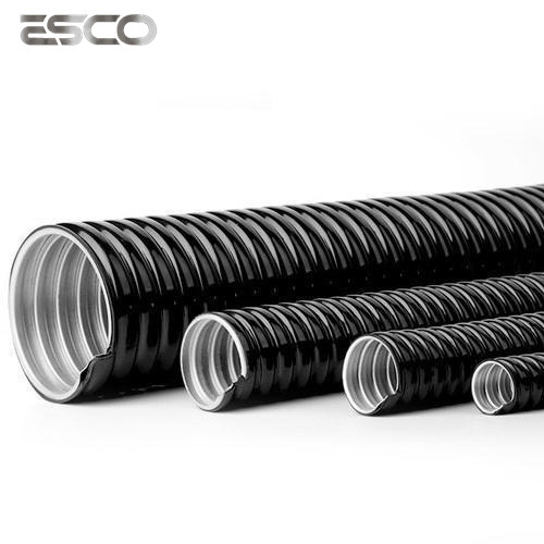 Liquid Tight Steel Pipe Grey Black Flexible PVC Electrical Conduit OEM