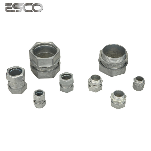 High Quality Compression Zinc Die Cast Conduit Fitting EMT Coupling for Steel Pipe