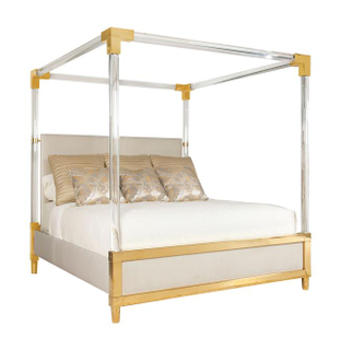 New Design Queen Size Bed Plexiglass Metal Bed Frame Italian Bed Frame