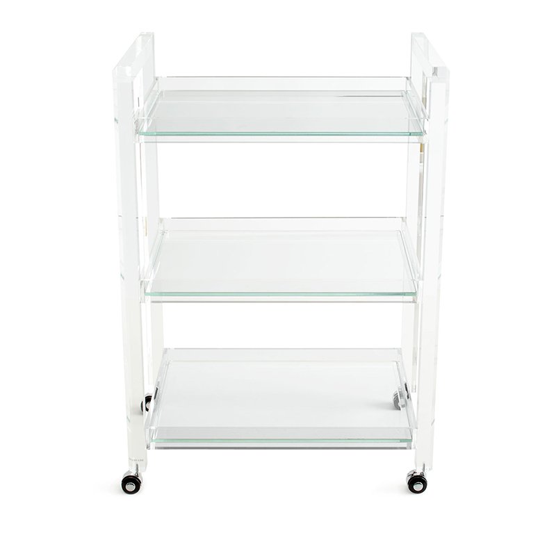 Commercial Furniture Coffee Bar Trolley Western Restaurant Food Trolley Clear Lucite Cart