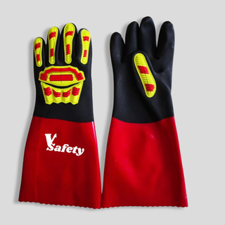 Impact PVC safety work gloves 