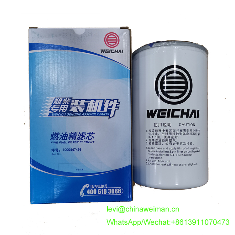 Weichai Diesel Engine WP6G220E330 Spare Parts Fuel Filter 1000447498