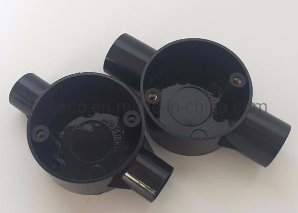 PVC 2 Two Way Round Through Junction Conduit Fitting Box