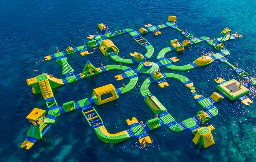 Inflatable floating island