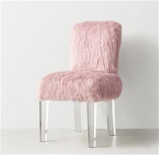 Popular Pink Fur Chair Romantic Lucite Wedding Chair Crystal Chair Legs